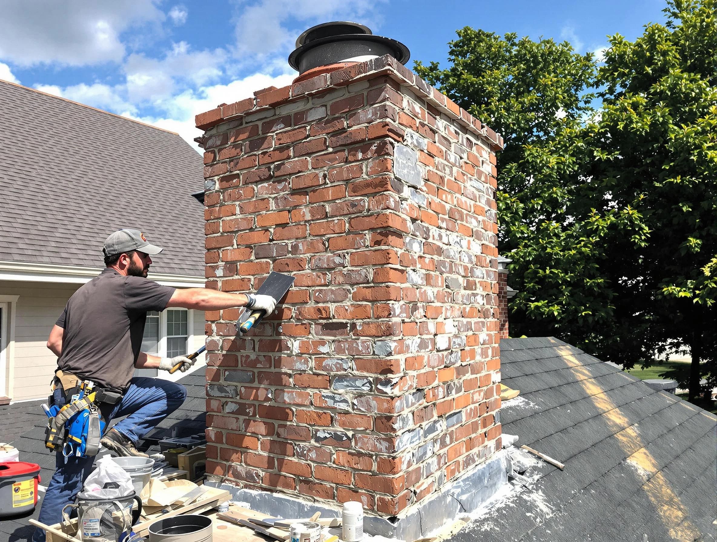 Completed chimney rebuild by Little Egg Harbor Chimney Sweep in Little Egg Harbor, NJ