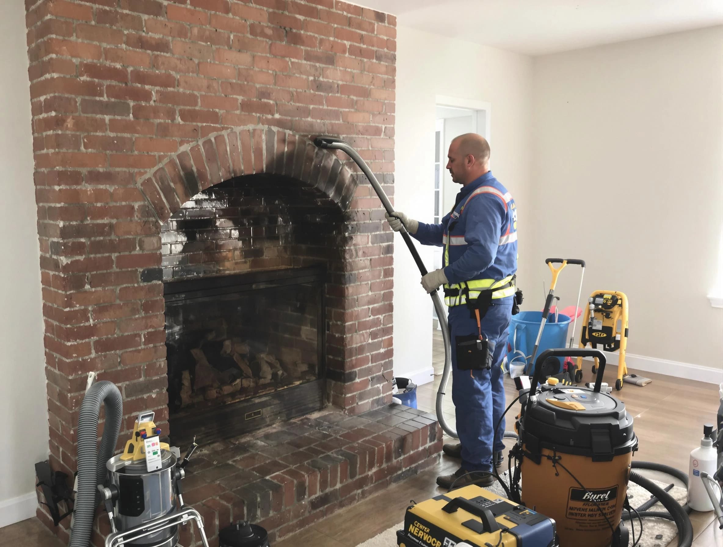 Little Egg Harbor Chimney Sweep expert performing detailed chimney sweep in Little Egg Harbor, NJ