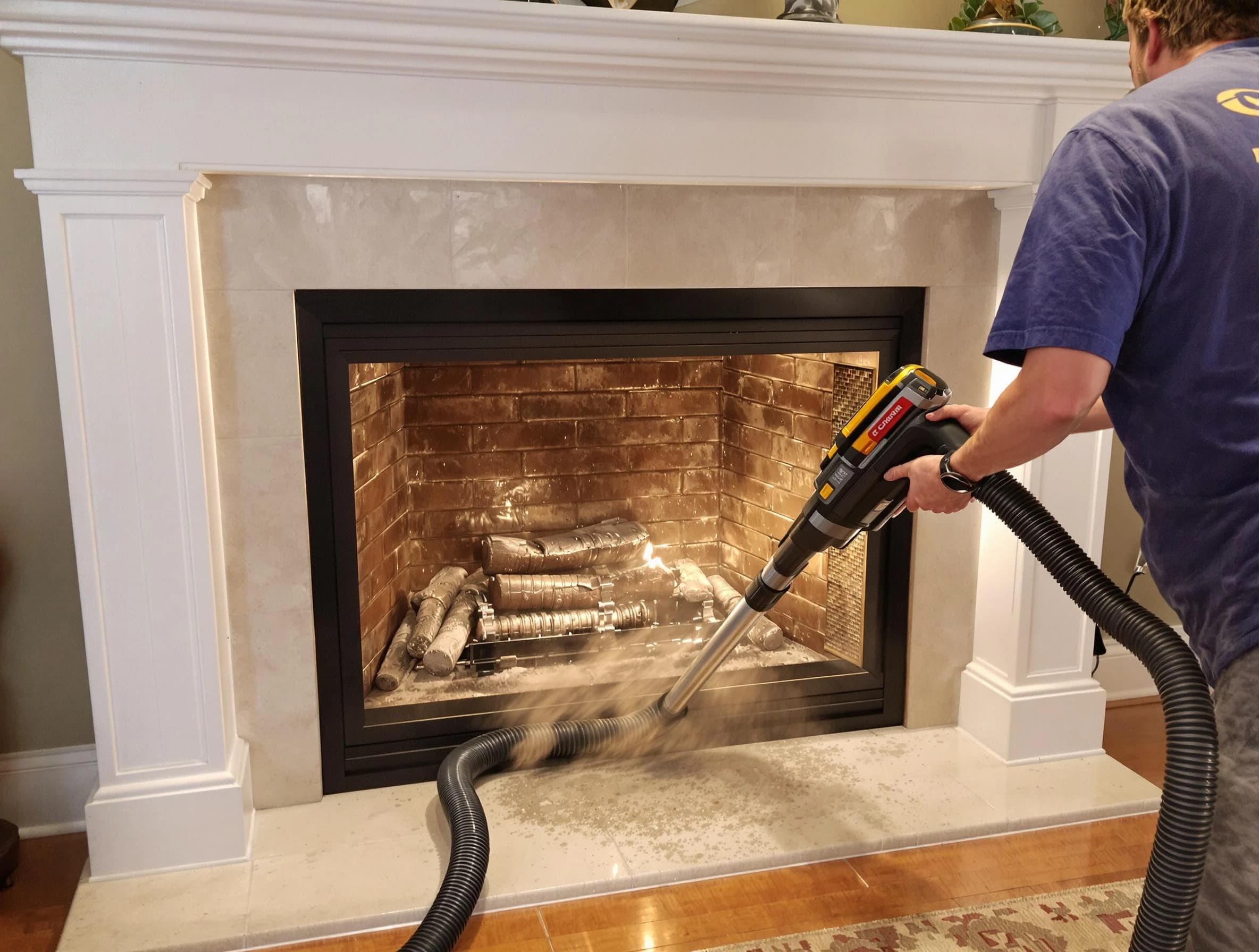 Fireplace cleaning performed by Little Egg Harbor Chimney Sweep in Little Egg Harbor, NJ