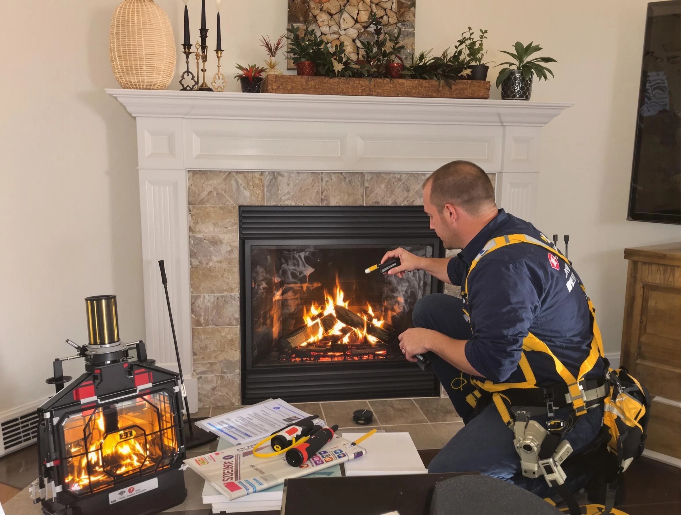 Safety-focused fireplace inspection by Little Egg Harbor Chimney Sweep in Little Egg Harbor, NJ